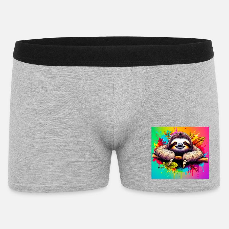 Faultier - Männer Boxer Shorts - Grau meliert