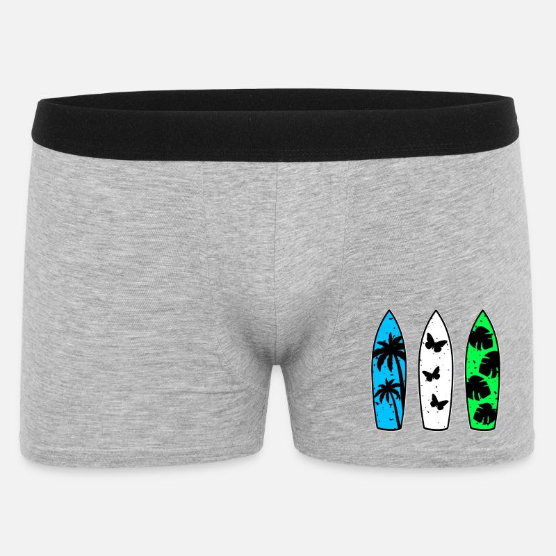 Surfboards - Männer Boxer Shorts - Grau meliert