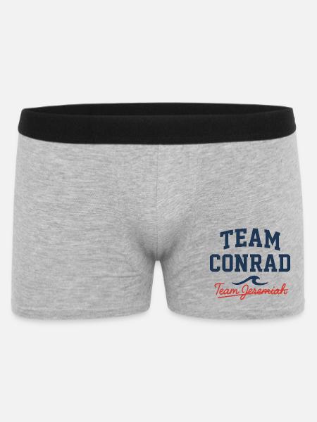 Team Conrad vs Team Jeremiah Shirt | The Summer I - Männer Boxer Shorts - Grau meliert
