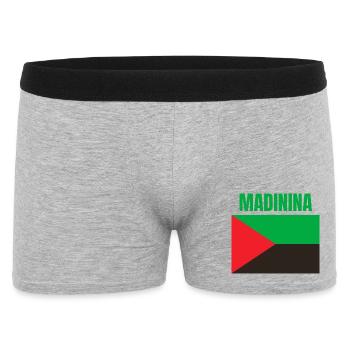 T-shirt Madinina drapeau Martinique - Boxer Homme - gris chiné - Devant