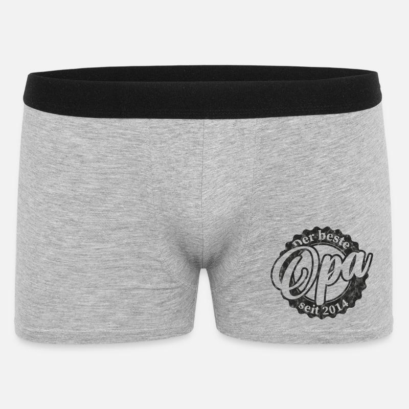 Der Beste Opa seit 2014 - Männer Boxer Shorts - Grau meliert