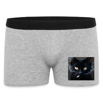 Smoking Cat Generation Z Meme Cat Smoking - Men's Boxer Shorts - heather grey - Front