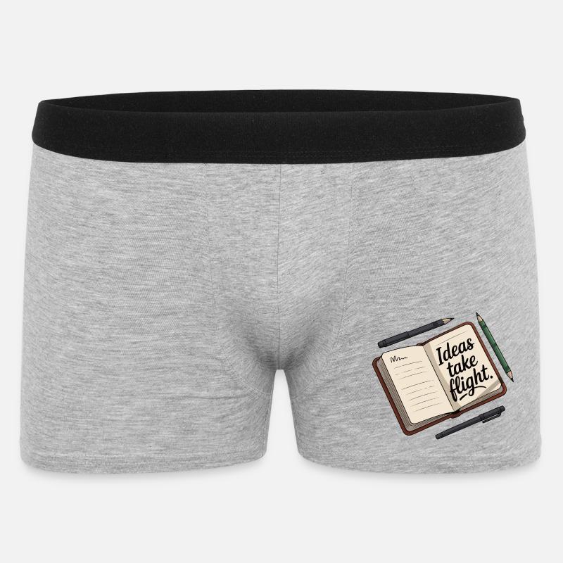 Ideas Take Flight Notebook Art - Men's Boxer Shorts - heather grey