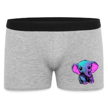 Neon Elephant Pop Art Colors - Men's Boxer Shorts - heather grey - Front