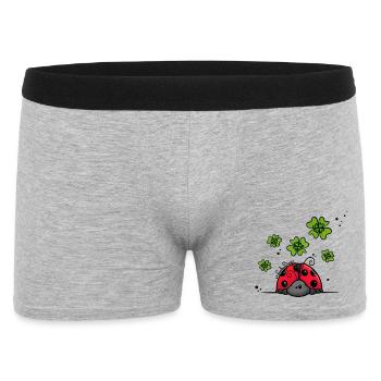 Ladybug with lucky clover - Men's Boxer Shorts - heather grey - Front
