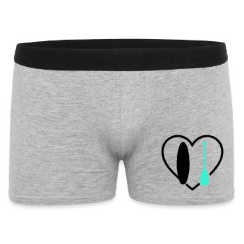 Paddel SUP Herz Board Wave Wassersport - Männer Boxer Shorts - Grau meliert - Vorne