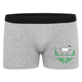 Goat Laurel Wreath with Namespace - Men's Boxer Shorts - heather grey - Front
