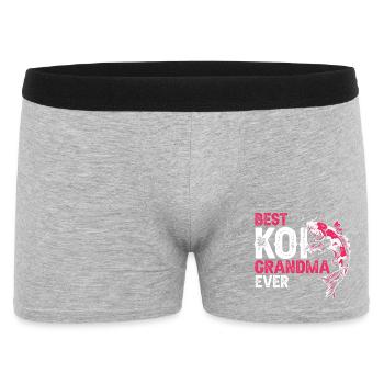 Best Koi Grandma Ever Funny Pond Hobby Fan - Männer Boxer Shorts - Grau meliert - Vorne