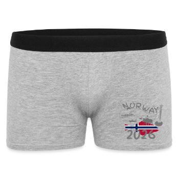 Norway 2026 Halibut with Mountains and Moose Fishing - Men's Boxer Shorts - heather grey - Front