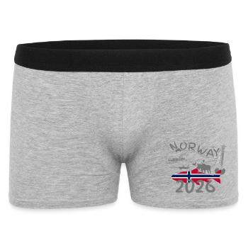 Norway 2026 Salmon with Mountains and Moose Fishing - Men's Boxer Shorts - heather grey - Front
