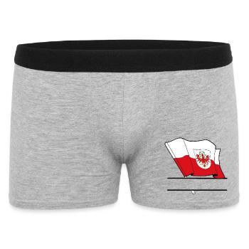Tirol Flag – Namespace - Men's Boxer Shorts - heather grey - Front
