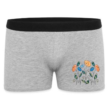 Fleur - Boxer Homme - gris chiné - Devant