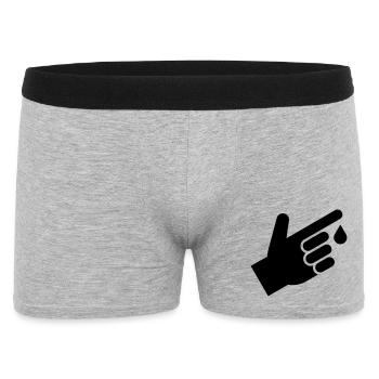 Prise de sang, gouttes de sang - Boxer Homme - gris chiné - Devant