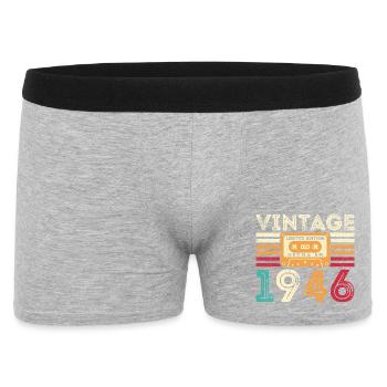 1946 Vintage Retro Birthday Gift - Men's Boxer Shorts - heather grey - Front