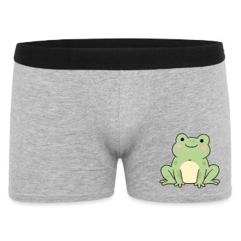 Cuddly Frog Green Charm Toad Frog Design - Men's Boxer Shorts - heather grey - Front
