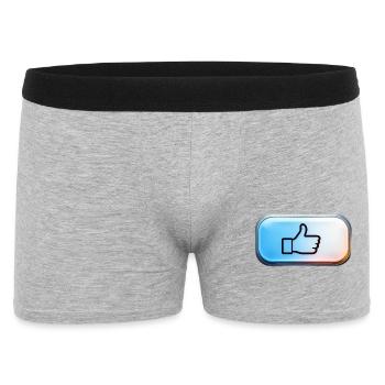 Neon Daumen Hoch Gradient - Männer Boxer Shorts - Grau meliert - Vorne