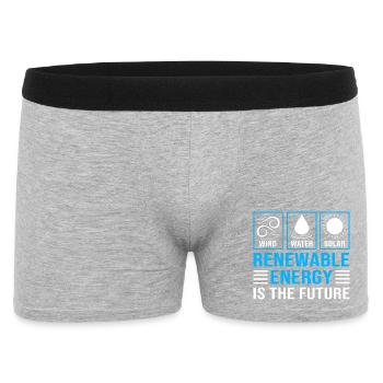 Énergies renouvelables, cellules solaires, photovoltaïque - Boxer Homme - gris chiné - Devant