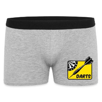 Dart,DartsDARTS - Männer Boxer Shorts - Grau meliert - Vorne
