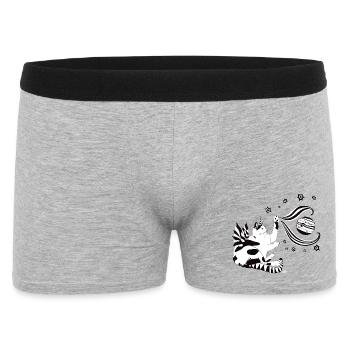 Space cat in the dance of the planets - Men's Boxer Shorts - heather grey - Front