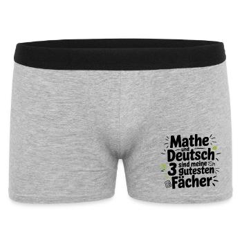 Math and German are my 3 best subjects - Men's Boxer Shorts - heather grey - Front