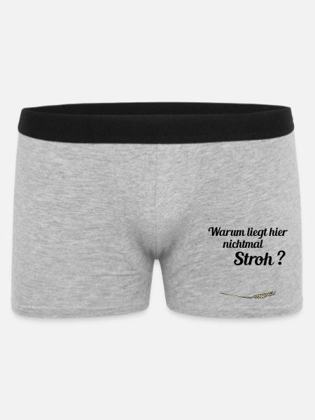 kein Stroh - Männer Boxer Shorts - Grau meliert