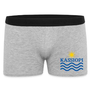 Kassiopi Sun Waves Emblem - Men's Boxer Shorts - heather grey - Front