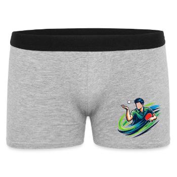 Joueur de ping-pong avec une chemise de service de tennis de table - Boxer Homme - gris chiné - Devant