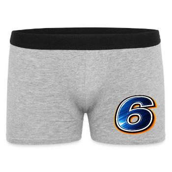 Number 6 Football Shirt Sporty Design - Men's Boxer Shorts - heather grey - Front