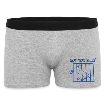 Trop bête d’oiseau dans une cage - Boxer Homme - gris chiné - Devant