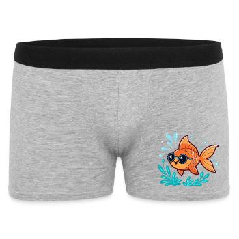 Poisson orange lunette aquatique - Boxer Homme - gris chiné - Devant