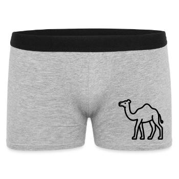 camel - Men's Boxer Shorts - heather grey - Front