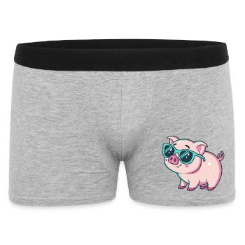 Cochon Cool Lunettes Soleil - Boxer Homme - gris chiné - Devant