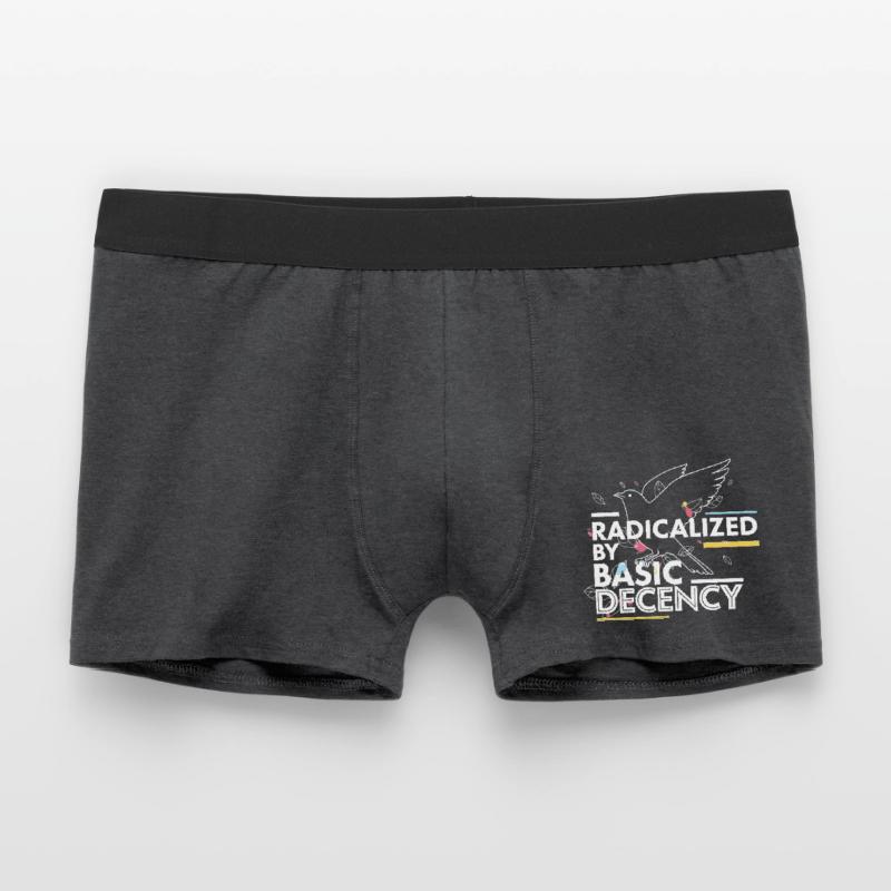 Radicalized by Basic Decency Statement Design Männer Boxer Shorts