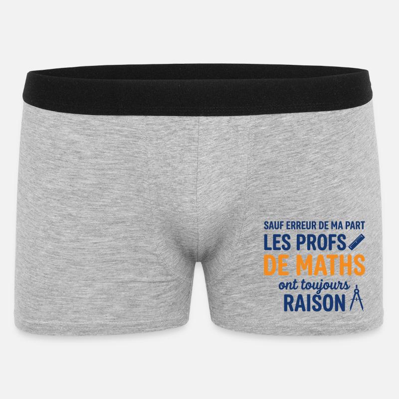 Profs de Maths Ont Toujours Raison - Boxer Homme - gris chiné
