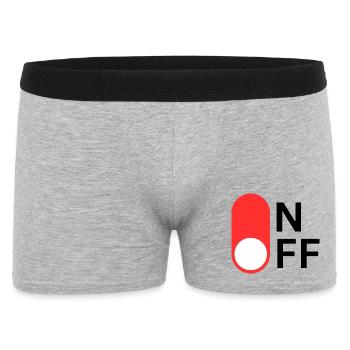 ON / OFF Modus - Männer Boxer Shorts - Grau meliert - Vorne