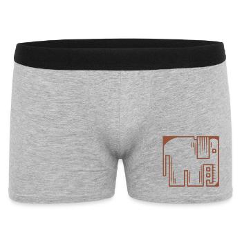Éléphant - Boxer Homme - gris chiné - Devant