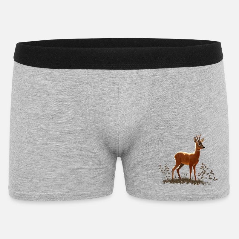 Rehbock - Männer Boxer Shorts - Grau meliert