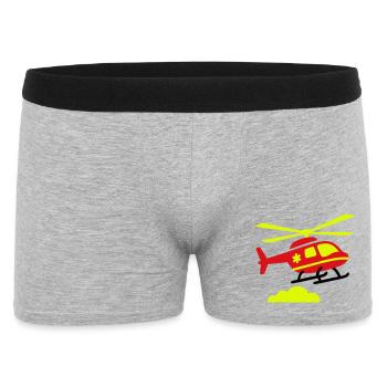Rettungshubschrauber Notarzt - Männer Boxer Shorts - Grau meliert - Vorne