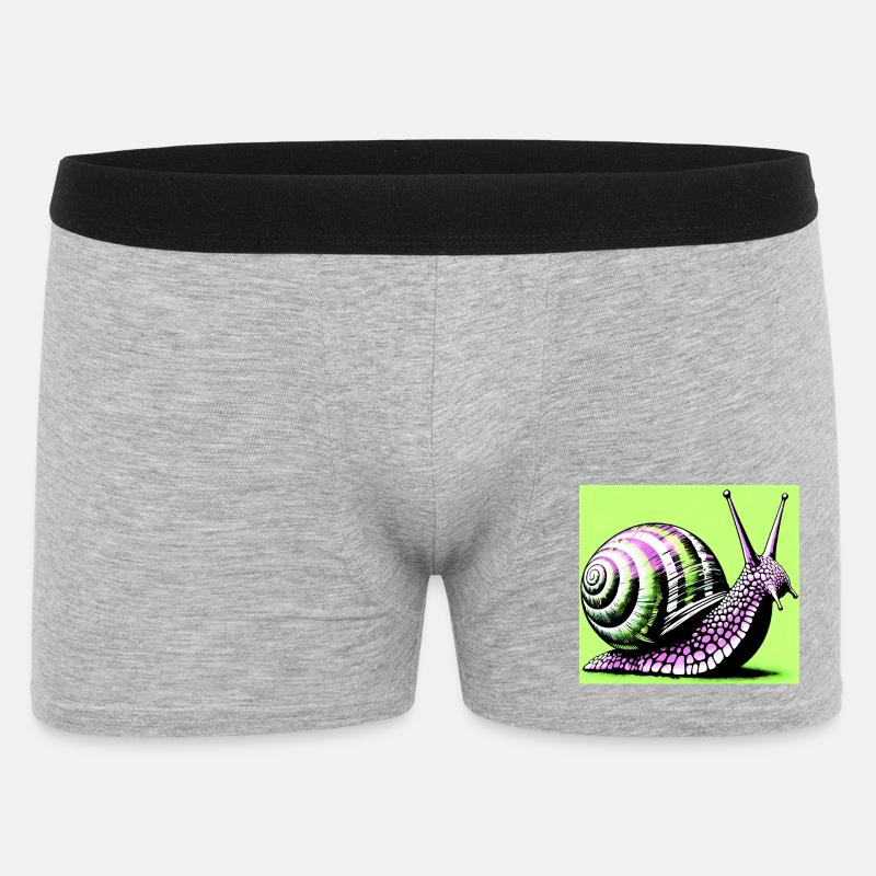 Escargot - Boxer Homme - gris chiné