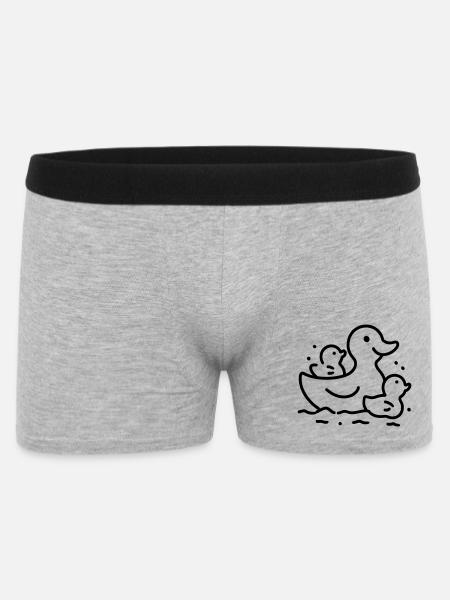 Duck Family - Men's Boxer Shorts - heather grey