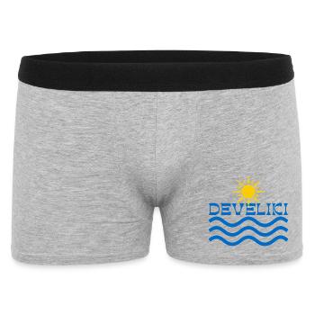 Develiki Sunrise Waves Emblem - Men's Boxer Shorts - heather grey - Front