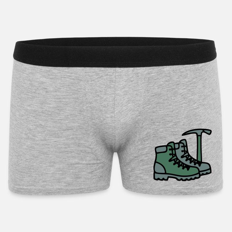 Wanderschuhe Eispickel Bergsteiger Alpen Wanderer - Men's Boxer Shorts - heather grey