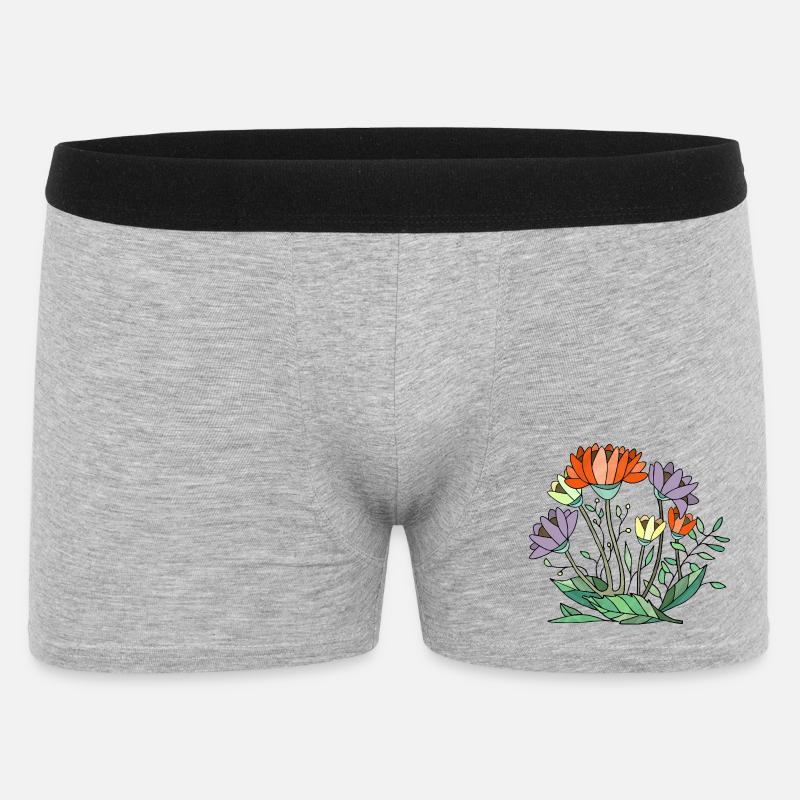Fleur - Boxer Homme - gris chiné