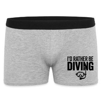I'd Rather Be Diving - Men's Boxer Shorts - heather grey - Front