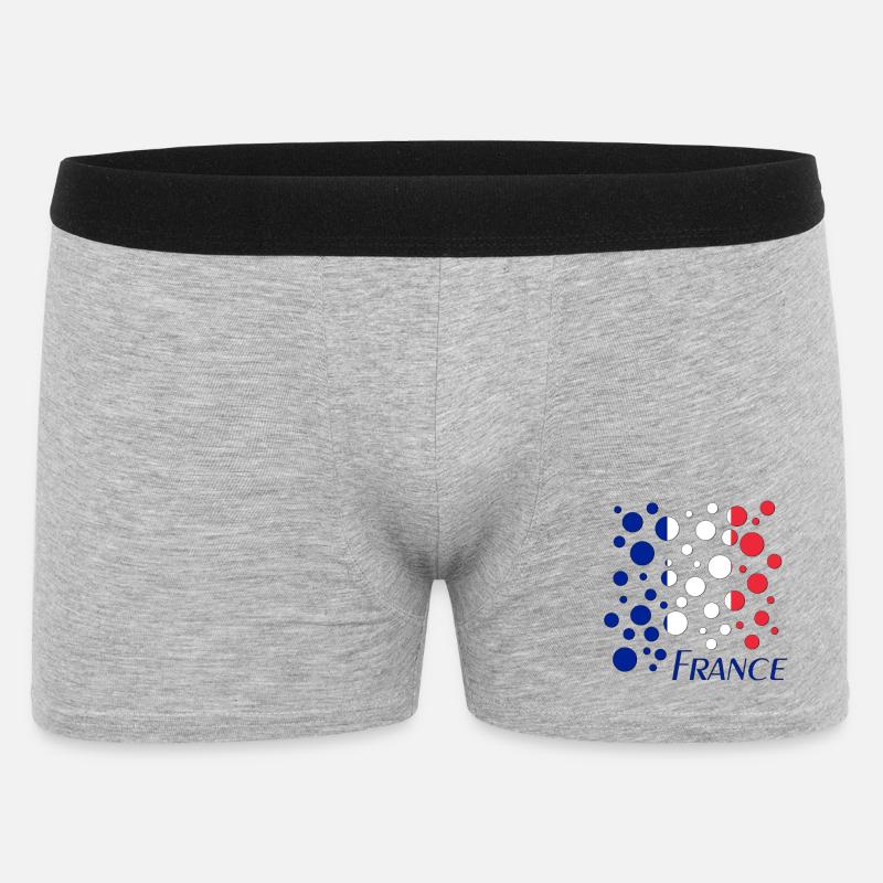 French Circle Dots Pattern - Men's Boxer Shorts - heather grey