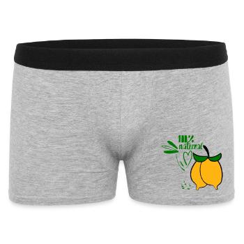 Zitronen - Männer Boxer Shorts - Grau meliert - Vorne
