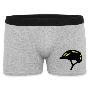 Silhouette du casque de vélo - Boxer Homme - gris chiné - Devant