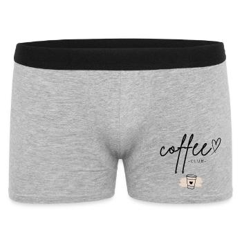 Coffee Club | Minimal Coffee Design - Men's Boxer Shorts - heather grey - Front