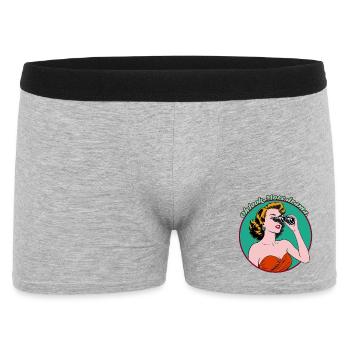 Oh, schau mal. Mehr Drama. - Männer Boxer Shorts - Grau meliert - Vorne