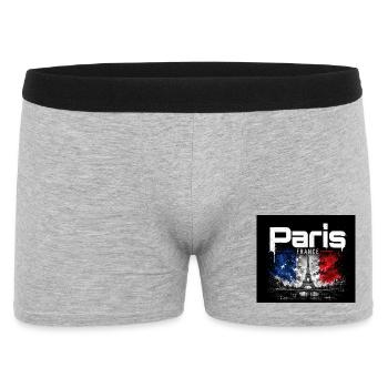 Paris France - Eiffel Splash - Men's Boxer Shorts - heather grey - Front